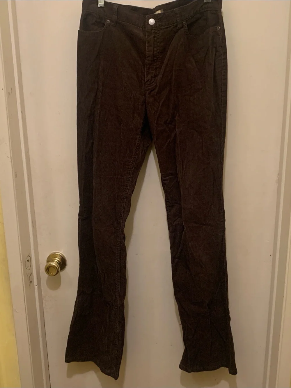 JCrew  women’s size TALL 10 Brown Corduroy Pants - Classic Straight Fit 34 insea
